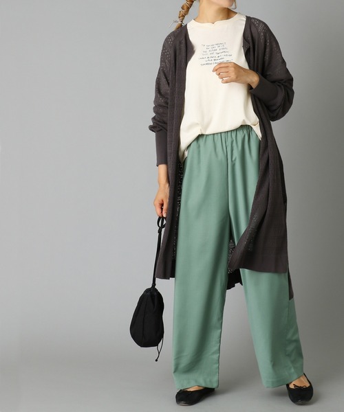PUAL CE CIN(ピュアルセシン)の「ゆるっとボトムワイド(その他パンツ・レディース・グリーン/ベージュ/ネイビー/カーキ・FREE)」の13枚目の写真