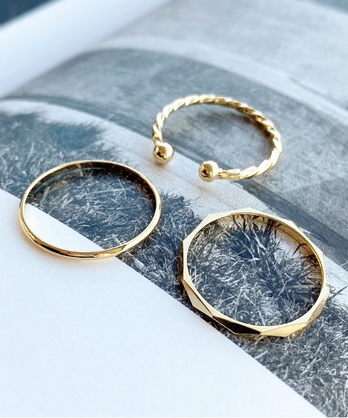 apres jour mignon（アプレジュールミニョン）の「【apresjour mignon×ARIAZ】シンプルリング3セット（リング・レディース・シルバー/ゴールド/シルバー系その他3/シルバー系その他2/ゴールド系その他3/ゴールド系その他2・ONESIZE）」の8枚目の写真