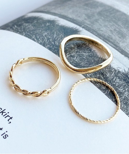 apres jour mignon（アプレジュールミニョン）の「【apresjour mignon×ARIAZ】シンプルリング3セット（リング・レディース・シルバー/ゴールド/シルバー系その他3/シルバー系その他2/ゴールド系その他3/ゴールド系その他2・ONESIZE）」の9枚目の写真