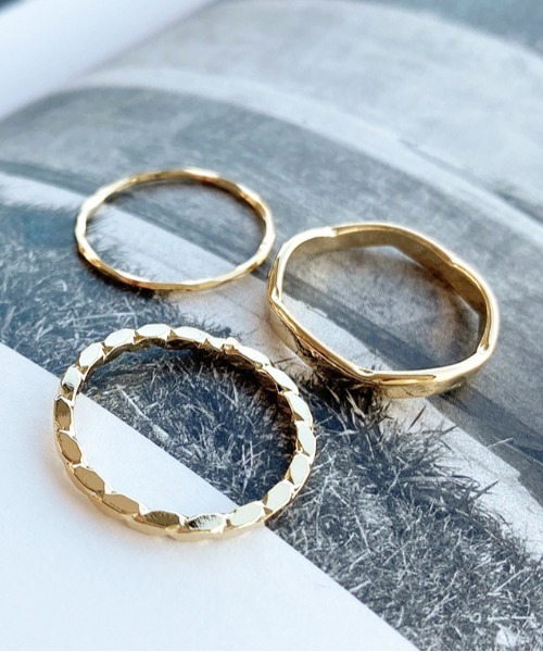 apres jour mignon（アプレジュールミニョン）の「【apresjour mignon×ARIAZ】シンプルリング3セット（リング・レディース・シルバー/ゴールド/シルバー系その他3/シルバー系その他2/ゴールド系その他3/ゴールド系その他2・ONESIZE）」の10枚目の写真