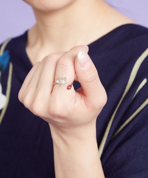 倭物やカヤ（ワモノヤカヤ）の「【倭物やカヤ】-TOUHANA- 冬花しずくリング（リング・レディース・その他1/その他3/その他2・FREE）」の5枚目の写真