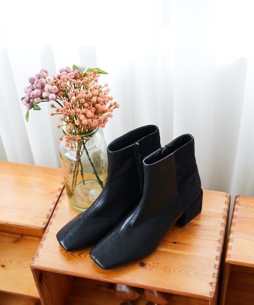 スクエアショートブーツ ブーツ シューズ Mysty ブーツ Woman ミスティウーマン のファッション