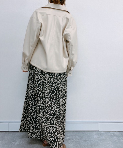 ap retro（アプレトロ）の「フェイクレザーライダースブルゾン【ZOZOTOWN限定商品】（ブルゾン・レディース・アイボリー/ブラック/ブラウン・FREE）」の14枚目の写真