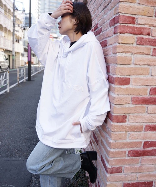 セール Rvca メンズ Fakelayerd Rvca Ls H プルオーバーパーカー 年秋冬モデル ルーカ ワンポイント フェイク レイヤード パーカー Rvca ルーカ のファッション通販 Zozotown