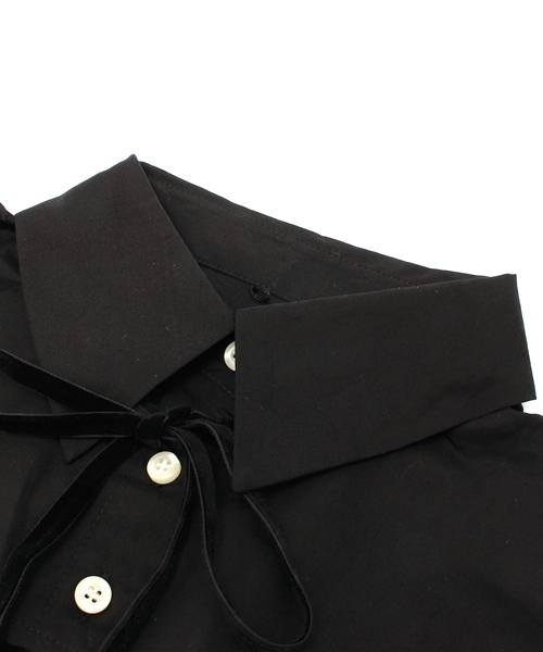 襟マフラー ベロアリボン「黒」 ⬛️ 襟マフラー ベロアリボン「黒