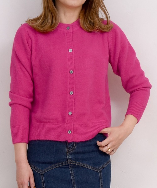 DAY CLOSET（デイ クローゼット）の「【non-no1.2月合併号掲載/低身長・小柄さんサイズ】レディース 中厚手ミディレトロカラーニットカーディガン ショート丈（カーディガン/ボレロ・レディース・ブラック/イエロー/ダークブラウン/モカ/アイボリー/グレー/ワイン/プラム/パープル/オレンジ/ピンク系その他・ONE SIZE）」の10枚目の写真