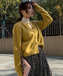 DAY CLOSET | 【non-no1.2月合併号掲載/ドラマ衣装提/供低身長・小柄さんサイズ】レディース 中厚手ミディレトロカラーニットカーディガン ショート丈(カーディガン/ボレロ)