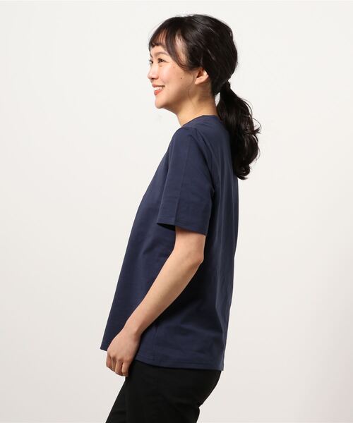 BDONNA（ビドンナ）の「丸首プリントTシャツ（Tシャツ/カットソー・レディース・ホワイト/ライトグレー/ネイビー・MEDIUM）」の5枚目の写真