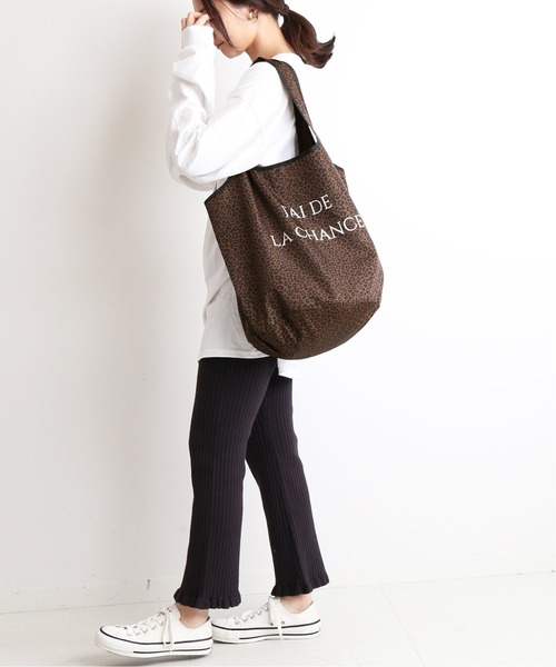 SLOBE IENA（スローブイエナ）の「エコショッピングバッグビッグ◆（エコバッグ/サブバッグ・レディース・ブラウン/チャコールグレー/ベージュ/グレー・FREE）」の9枚目の写真