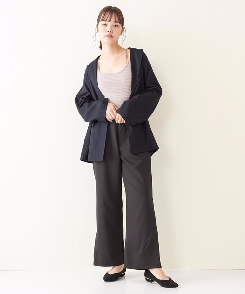 INNOCENT BLUE(イノセントブルー)の「【innocent blue/イノセントブルー】バックレースカップ付キャミソール 肉感ストレッチテレコリブ使用(タンクトップ・レディース・ブラック/ベージュ/オフホワイト/ライトブラウン・MEDIUM)」の21枚目の写真