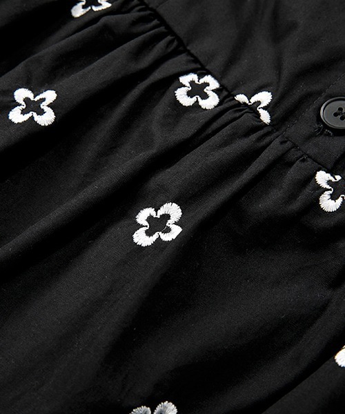 Fano Studios（ファノ ストゥディオズ）の「【Fano Studios】Square neck floral embroidery short dress FC21L009（ワンピース・レディース・ブラック・L/S/M）」の16枚目の写真