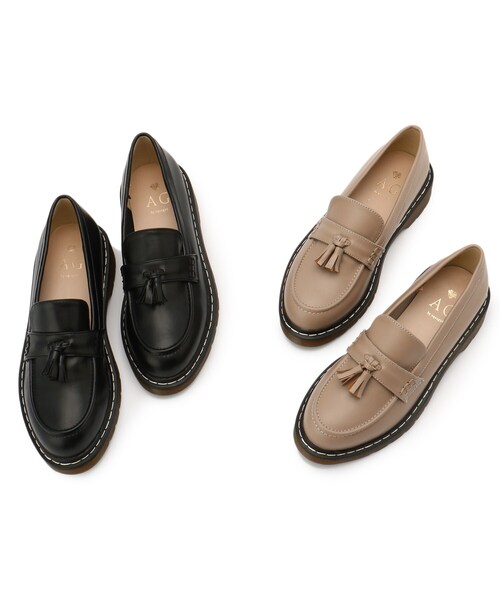 AG by aquagirl（エージーバイアクアガール）の「◆厚底タッセルローファー（ドレスシューズ・レディース・ブラック/ベージュ・02/03）」の10枚目の写真