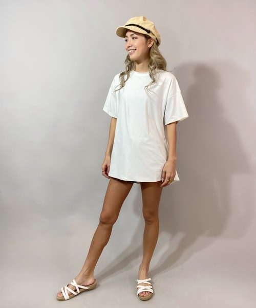 Ocean Pacific（オーシャンパシフィック）の「OP/オーピー 水陸両用無地ラッシュTシャツ   521453（Tシャツ/カットソー・レディース・ホワイト/ブラック/ベージュ・M/L）」の13枚目の写真