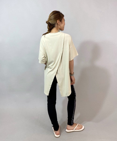 Ocean Pacific（オーシャンパシフィック）の「OP/オーピー 水陸両用無地ラッシュTシャツ   521453（Tシャツ/カットソー・レディース・ホワイト/ブラック/ベージュ・M/L）」の18枚目の写真