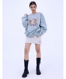 SCULPTOL スカルプスター　トレーナー　スウェット SCULPTOR（スカルプター）の「Satin Applique Sweatshirt/サテン