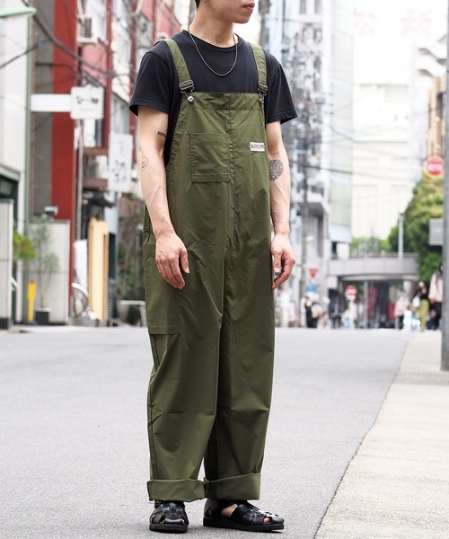 WILDERNESS EXPERIENCE（ウィルダネスエクスペリエンス）の「WILDERNESS EXPERIENCE ウィルダネス エクスペリエンス ポケットサロペット（デニムパンツ・メンズ・ベージュ/カーキ/ブラック・MEDIUM/LARGE）」の3枚目の写真