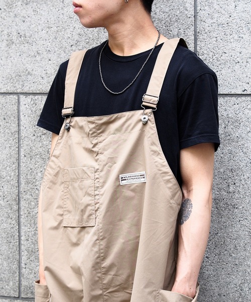 WILDERNESS EXPERIENCE（ウィルダネスエクスペリエンス）の「WILDERNESS EXPERIENCE ウィルダネス エクスペリエンス ポケットサロペット（デニムパンツ・メンズ・ベージュ/カーキ/ブラック・MEDIUM/LARGE）」の6枚目の写真