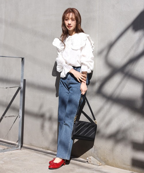 one after another NICE CLAUP(ワンアフターアナザーナイスクラップ)の「合皮vintage風ショルダーバッグ(ショルダーバッグ・レディース・ブラック/キャメル・FREE)」の8枚目の写真
