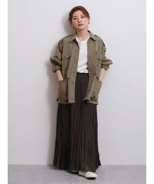 Ungrid（アングリッド）の「ランダムプリーツマキシスカート（スカート・レディース・チャコールグレー/オレンジ/ベージュ・FREE）」の11枚目の写真