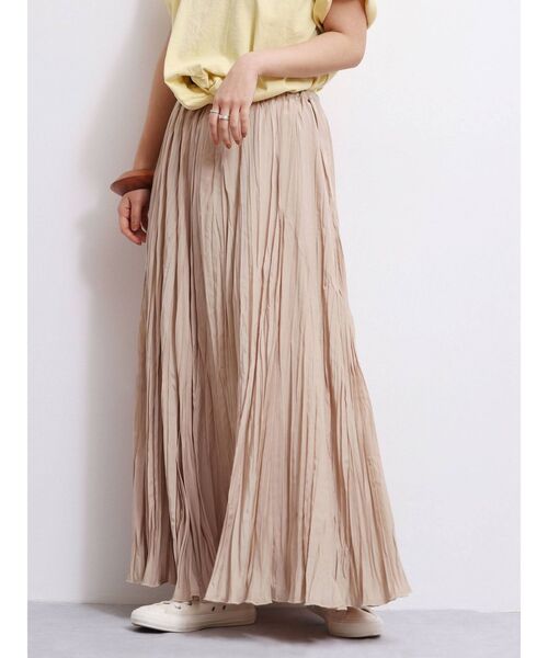 Ungrid（アングリッド）の「ランダムプリーツマキシスカート（スカート・レディース・チャコールグレー/オレンジ/ベージュ・FREE）」の16枚目の写真