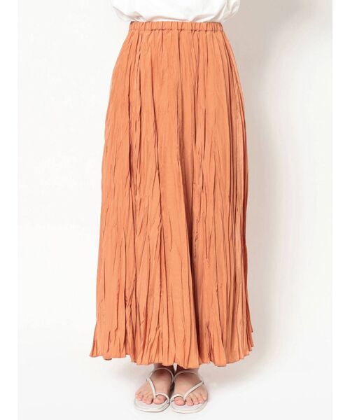 Ungrid（アングリッド）の「ランダムプリーツマキシスカート（スカート・レディース・チャコールグレー/オレンジ/ベージュ・FREE）」の18枚目の写真