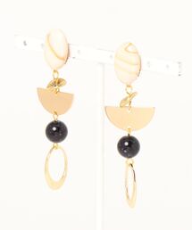 【couleuR】white marble デザインピアス