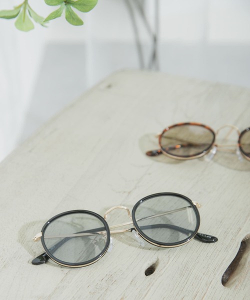SENSE OF PLACE by URBAN RESEARCH（センスオブプレイスバイアーバンリサーチ）の「ラウンドフレームサングラス（サングラス・レディース・ベージュ/ブラウン/ブラック・ONE）」の2枚目の写真