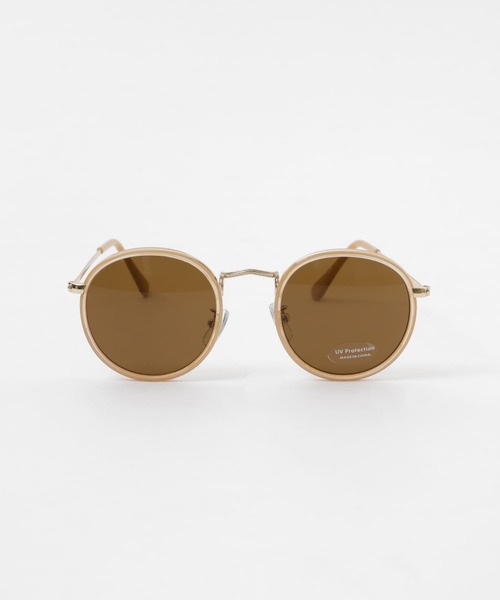 SENSE OF PLACE by URBAN RESEARCH（センスオブプレイスバイアーバンリサーチ）の「ラウンドフレームサングラス（サングラス・レディース・ベージュ/ブラウン/ブラック・ONE）」の4枚目の写真