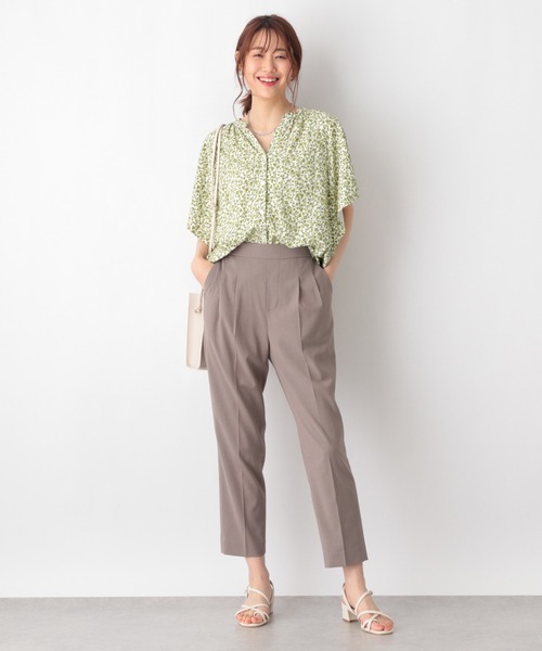 セール】さらさらリラックスプリントブラウス半袖/934177（シャツ