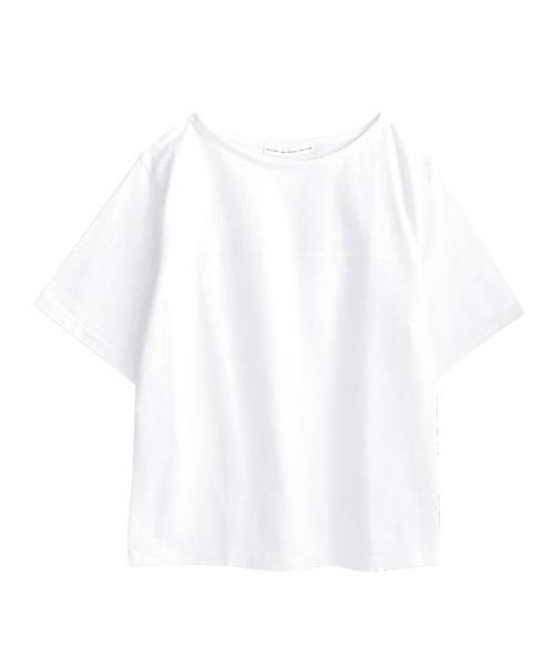 zootie（ズーティー）の「コットンカットソー［半袖/無地］（Tシャツ/カットソー・レディース・ライトグレー/ダークラベンダー/チャコール/ブラック/ベージュ系その他/ホワイト・L/M/LL）」の9枚目の写真