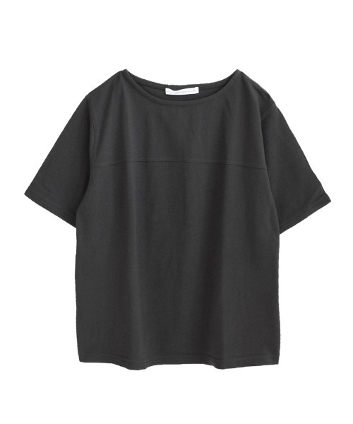 zootie（ズーティー）の「コットンカットソー［半袖/無地］（Tシャツ/カットソー・レディース・ライトグレー/ダークラベンダー/チャコール/ブラック/ベージュ系その他/ホワイト・L/M/LL）」の14枚目の写真