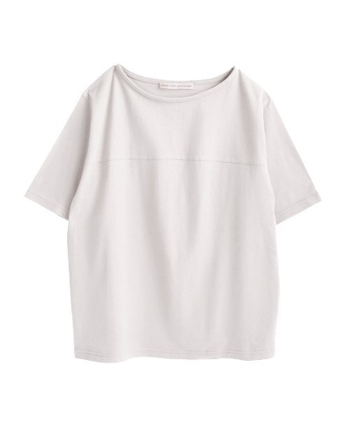 zootie（ズーティー）の「コットンカットソー［半袖/無地］（Tシャツ/カットソー・レディース・ライトグレー/ダークラベンダー/チャコール/ブラック/ベージュ系その他/ホワイト・L/M/LL）」の11枚目の写真