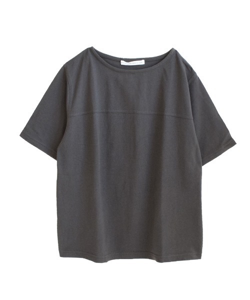 zootie（ズーティー）の「コットンカットソー［半袖/無地］（Tシャツ/カットソー・レディース・ライトグレー/ダークラベンダー/チャコール/ブラック/ベージュ系その他/ホワイト・L/M/LL）」の16枚目の写真