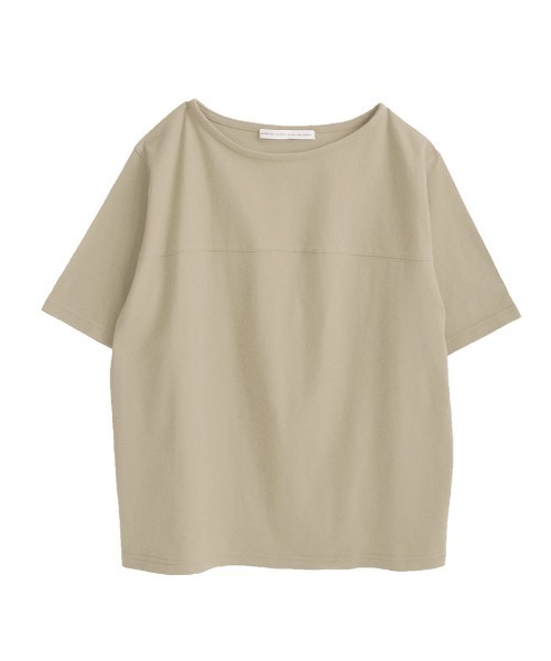 zootie（ズーティー）の「コットンカットソー［半袖/無地］（Tシャツ/カットソー・レディース・ライトグレー/ダークラベンダー/チャコール/ブラック/ベージュ系その他/ホワイト・L/M/LL）」の7枚目の写真