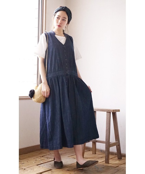 zootie（ズーティー）の「コットンカットソー［半袖/無地］（Tシャツ/カットソー・レディース・ライトグレー/ダークラベンダー/チャコール/ブラック/ベージュ系その他/ホワイト・L/M/LL）」の20枚目の写真