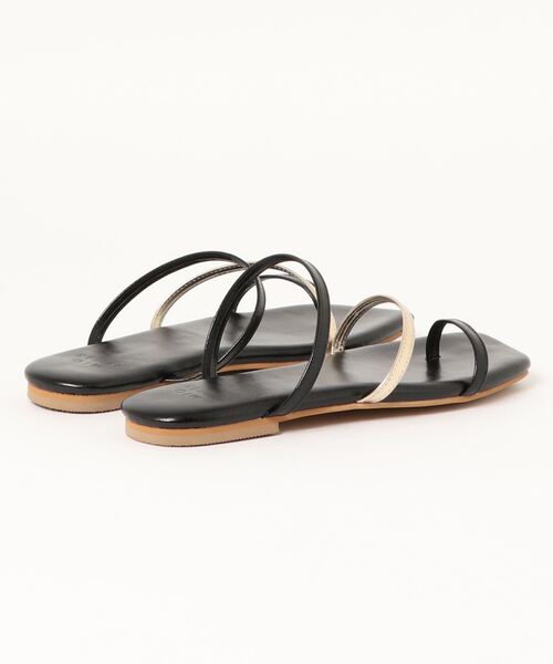 mio notis（ミオノティス）の「バイカラーベルトトングサンダル（サンダル・レディース・ブラック/ホワイト系その他/ベージュ・39/37/36/38）」の4枚目の写真