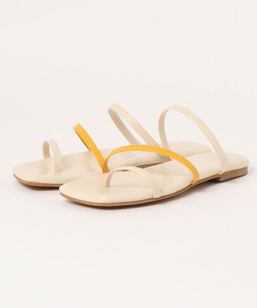 mio notis（ミオノティス）の「バイカラーベルトトングサンダル（サンダル・レディース・ブラック/ホワイト系その他/ベージュ・39/37/36/38）」の5枚目の写真