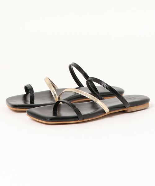 mio notis（ミオノティス）の「バイカラーベルトトングサンダル（サンダル・レディース・ブラック/ホワイト系その他/ベージュ・39/37/36/38）」の8枚目の写真