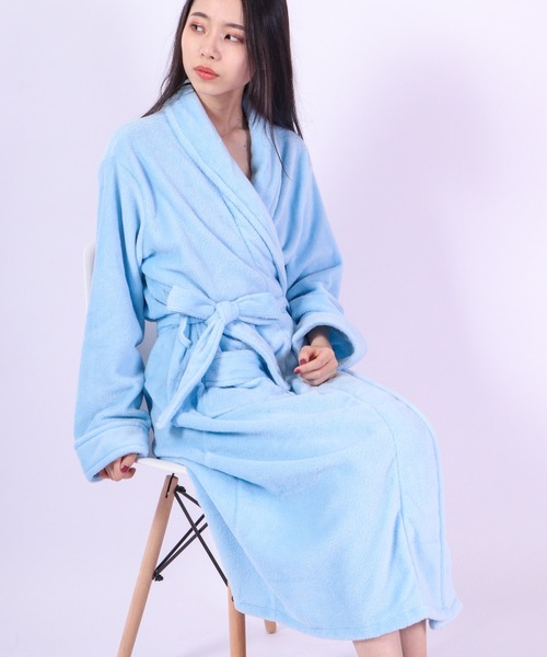 FUNALIVE（ファンアライブ）の「ORIGINLIFE マイクロファイバー バスローブ（ガウン/バスローブ・レディース・ネイビー/ブラウン/ピンク/グリーン/ラベンダー/グレー/ブラック/クリーム/ダークグリーン/ブルー/桜・FREE）」の8枚目の写真