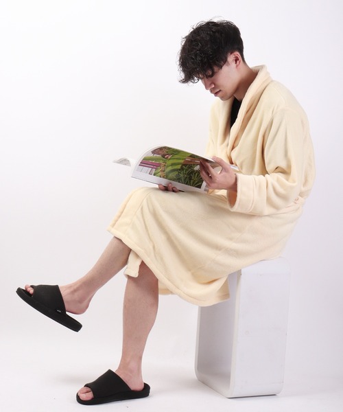 FUNALIVE（ファンアライブ）の「ORIGINLIFE マイクロファイバー バスローブ（ガウン/バスローブ・レディース・ネイビー/ブラウン/ピンク/グリーン/ラベンダー/グレー/ブラック/クリーム/ダークグリーン/ブルー/桜・FREE）」の5枚目の写真