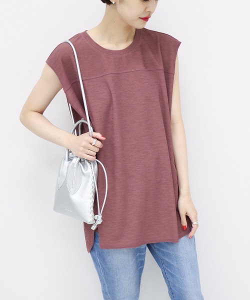 JOURNAL STANDARD（ジャーナルスタンダード）の「カットジョーゼットプルオーバー（Tシャツ/カットソー・レディース・ブラック/ブラウン/ピンク・FREE）」の3枚目の写真