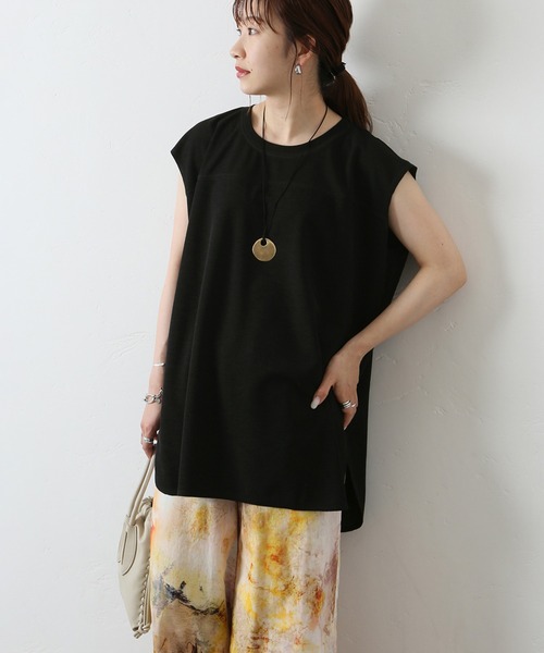 JOURNAL STANDARD（ジャーナルスタンダード）の「カットジョーゼットプルオーバー（Tシャツ/カットソー・レディース・ブラック/ブラウン/ピンク・FREE）」の2枚目の写真