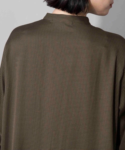 Munich(ミューニック)の「ハウンドトゥースチェック ロングシャツワンピース(セットアップ可)(ワンピース・レディース・ホワイト/ブラウン/カーキ・FREE)」の17枚目の写真