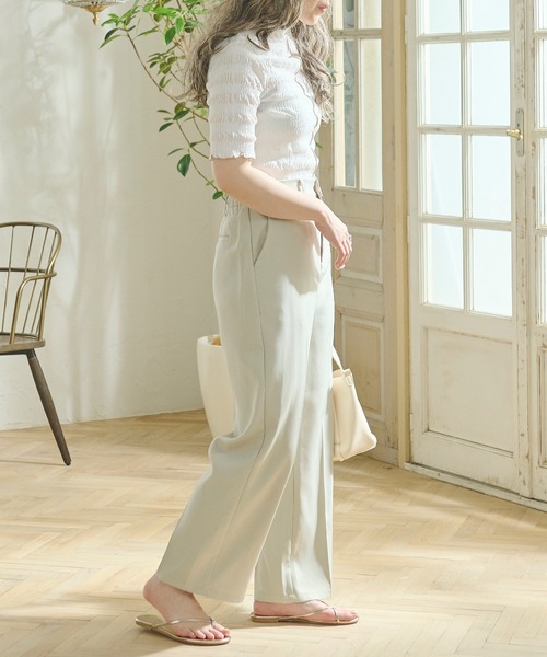 Ambre Neige（アンブルネージュ）の「シアークリンクルブラウス／【WEB/EC限定商品】（シャツ/ブラウス・レディース・ホワイト/アイボリー/モカ・FREE）」の15枚目の写真