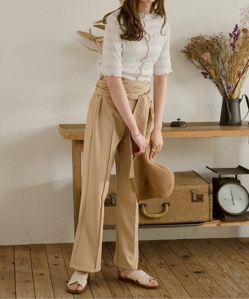 Ambre Neige（アンブルネージュ）の「シアークリンクルブラウス／【WEB/EC限定商品】（シャツ/ブラウス・レディース・ホワイト/アイボリー/モカ・FREE）」の18枚目の写真