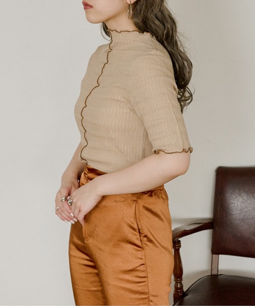 Ambre Neige（アンブルネージュ）の「シアークリンクルブラウス／【WEB/EC限定商品】（シャツ/ブラウス・レディース・ホワイト/アイボリー/モカ・FREE）」の20枚目の写真