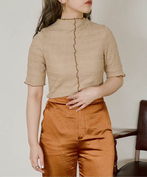 Ambre Neige（アンブルネージュ）の「シアークリンクルブラウス／【WEB/EC限定商品】（シャツ/ブラウス・レディース・ホワイト/アイボリー/モカ・FREE）」の21枚目の写真