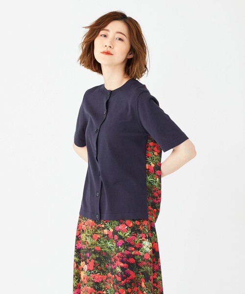 ポールスミス 現行 アガパンサス＆マリーゴールドプリント ニットコンビワンピース Paul Smith（ポールスミス）の「【洗える】アガパンサス＆マリー