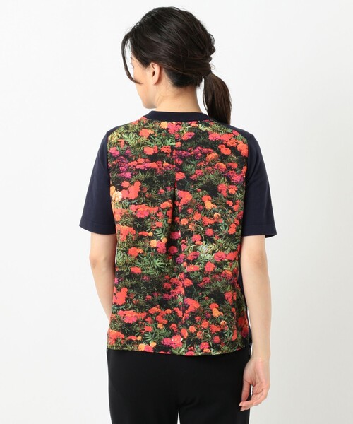 ポールスミス 現行 アガパンサス＆マリーゴールドプリント ニットコンビワンピース Paul Smith（ポールスミス）の「【洗える】アガパンサス＆マリー