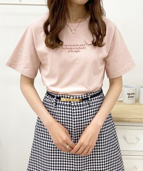 apres jour(アプレジュール)の「アソートTシャツ【ZOZOTOWN限定アイテム】(Tシャツ/カットソー・レディース・ホワイト系その他4/ホワイト系その他2/ブラック系その他/ライトブルー/ブラック/ピンク/ホワイト系その他/オフホワイト/ラベンダー/ピンク系その他/ホワイト系その他3・フリー/X-LARGE)」の10枚目の写真